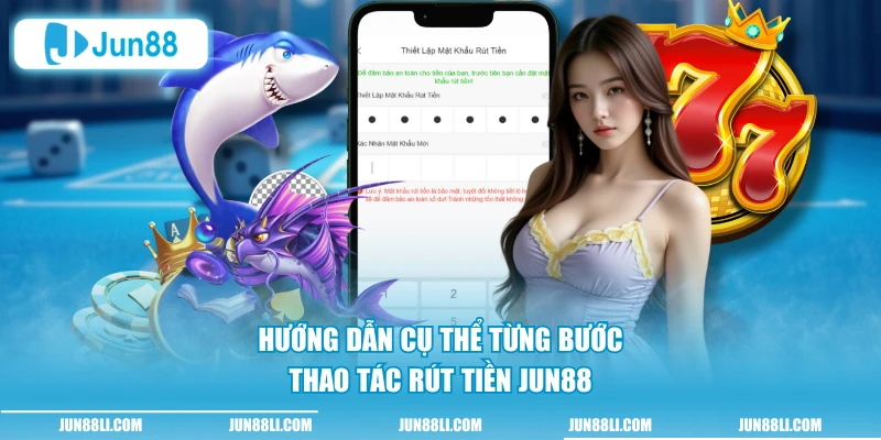 Hướng dẫn cụ thể từng bước thao tác rút tiền Jun88